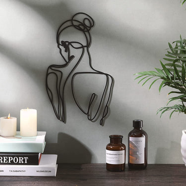 Metal Woman Wall Silhouette